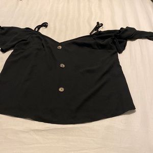Black off shoulder shirt
